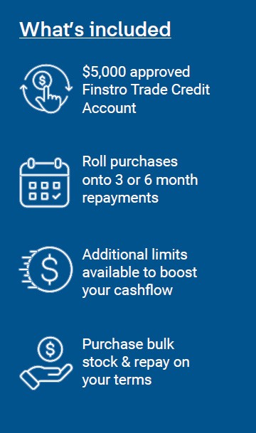 trade account with extended repayment terms
